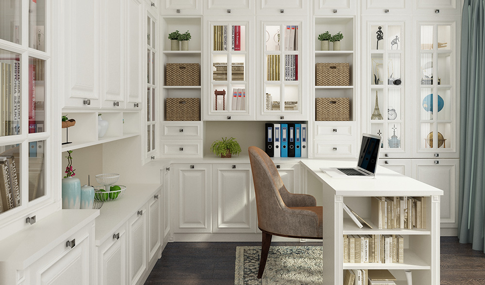 全鋁書柜-03（風格：現代；顏色：暖白）